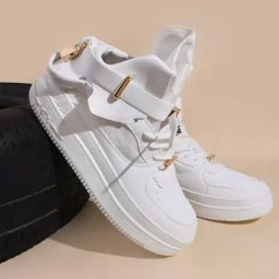 The White Pole Men's White Ankle High Sneakers-image-17