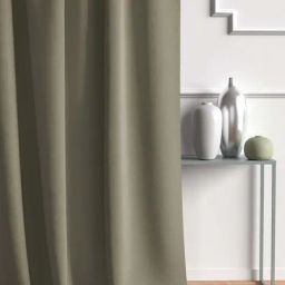 DDecor Grey Polyester Door Curtain (7 ft.) - Set of 1-0