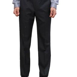 Park Avenue Dark Blue Regular Fit Trousers-image-34
