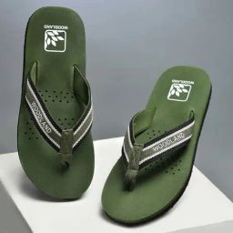 Woodland Men's Olive Flip Flops-37