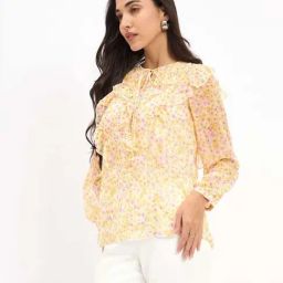 SALT Attire Yellow Floral Top-image-93
