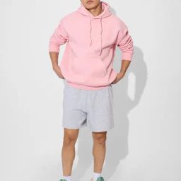 The Souled Store Pink Loose Fit Solid Hoodie-image-117