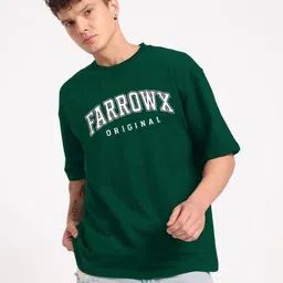 FARROWX Men Bio Finish Graphic Printed Round Neck Cotton Oversized T-shirt-picture-55