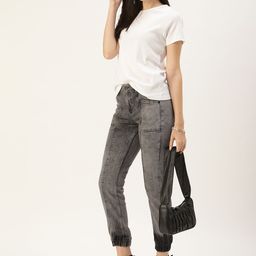 all about you Women Grey Jogger Heavy Fade Stretchable Jeans-image-57