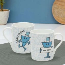 Clay Craft Multicolor Fine Ceramic Abstract Milk Mug 350 ml - 2 Pc-image-63
