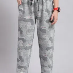 Monte Carlo Kids Grey Melange Printed Trousers-image-42