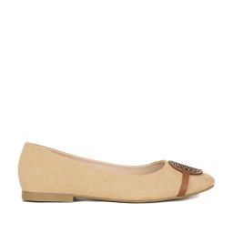 Bata Women's Beige Flat Ballets-image-48
