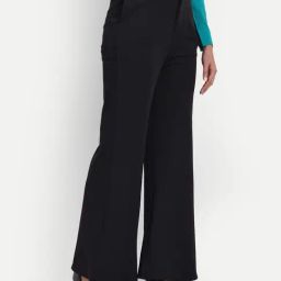 Broadstar Black Relaxed Fit High Rise Trousers-image-73