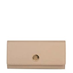 Tommy Hilfiger Beige Solid Tri-Fold Wallet for Women-image-13