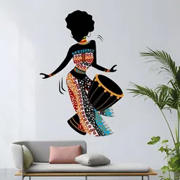 Decor Villa Multicolor Dancing African Women Wall Sticker-picture-34