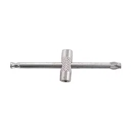 B K JAGAN & CO Oxygen Gas Cylinder Keys Sliding Double Ended Wrench Spanner Chrome Plated image 2