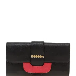 Esbeda Black & Red Distressed Flap Wallet-5