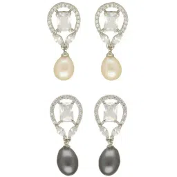 Sri Jagdamba Pearls Vivid Multi Drop Earrings - Set of 2-image-38