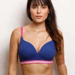 Zivame Blue Non Wired Padded T-Shirt Bra-image-51