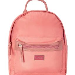 Caprese Peach Solid Backpack-image-4