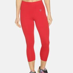 TWIN BIRDS Red Cotton Sports Capris-picture-30