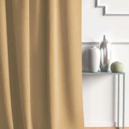 DDecor Brown Polyester Window Curtain (5 ft.) - Set of 1-1