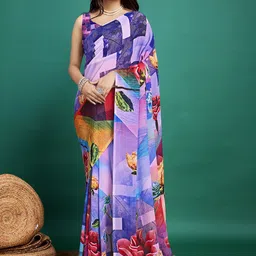 P D Silk Mills Pure Georgette Saree-picture-33