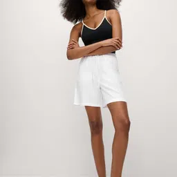 Marks & Spencer Women High-Rise Linen Fashion Shorts-picture-53