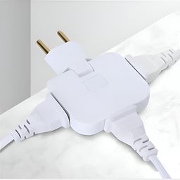 BROOKITCHEN 3 in 1 Adapter | Wireless Rotatable Adaptor | Mini Slim Wireless Outlet Adapter | Multi Foldable Adapter Plug | Foldable Plug Socket|One in Three Socket| 180 Degree Extension Plug Multi image 2