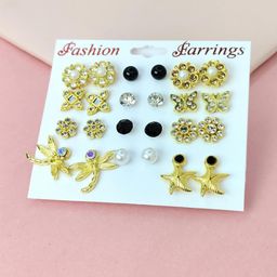 Honbon Women Gold Earrings-image-53