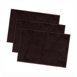 Aura 3-Pcs Brown Patterned Rectangular Anti Slip Durable Doormats-7
