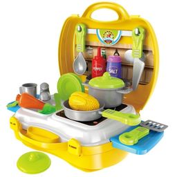 Toyshine Kitchen Cooking Set With Carry Case Pack Of 26 - Yellow-17