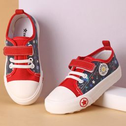 Cute Walk by Babyhug Star Printed Casual Shoes with Velcro Closure - Red-picture-20