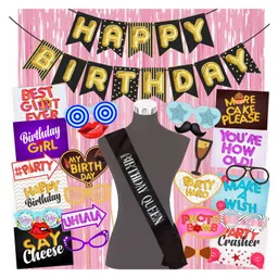 Wobbox Happy Birthday Props Birthday Banner & Sash Happy Birthday Decoration Items Multicolor -Pack Of 29-picture-17