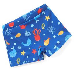 Babyhug Swimming Trunk with Sea Life Theme Print - Blue-image-96