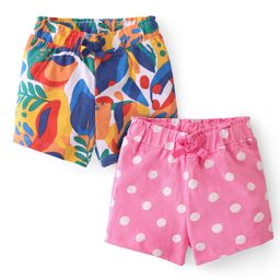 Babyhug Single Jersey Mid Thigh Shorts with Polka Dots and Abstract Print Pack of 2 - Multicolour-image-24