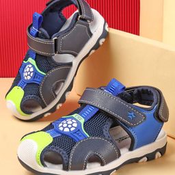 Cute Walk by Babyhug Sandals With Velcro Closure - Blue-image-57
