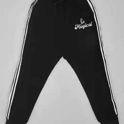 Kiwi Cotton Knit Full Length Lounge Pant with Side Tape - Black-picture-37