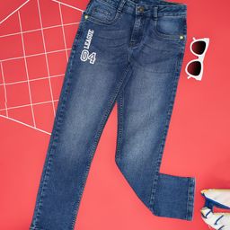 Pantaloons Junior Cotton Solid Jeans - Blue-picture-44