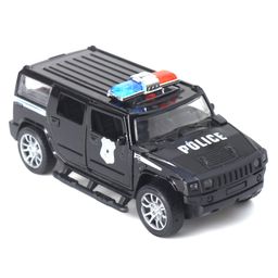 KIDS FUN Toys 1:32 Die-Cast Police Toy Car with Pull Back - Black-10