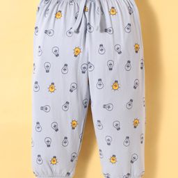 Taeko Single Jersey Knit Full Length Lounge Pants With Bulb Print - Grey-picture-14