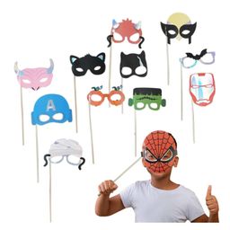Birthday Popper Super Hero Avengers Themed Glossy Party Props (12 Pcs) Props for Boys Girls Kids Selfie Photo Booth,Birthday Party Supply-image-17