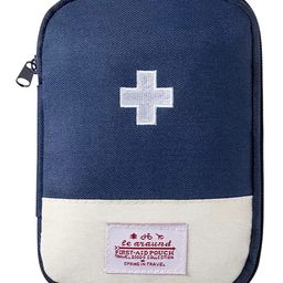 House of Quirk Nylon Oxford First Aid Bag Empty First Aid Pouch Multifunction Emergency Medicine Storage - Navy Blue-image-17