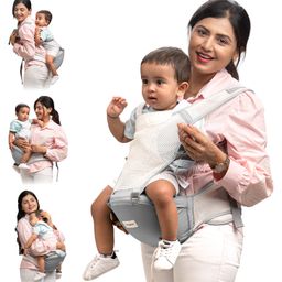 Baybee Flownest Baby Carrier for 0 to 3 Years Baby | Adjustable Baby Carry Bag with 6 Carrying Positions, Breathable Mesh Fabric & Back Support | 30° Inclined Non-Slip Padded Hip Seat Baby Carrier-image-93