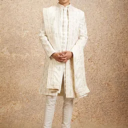 Twamev Embroidery Stone Work Sherwani Set-image-80