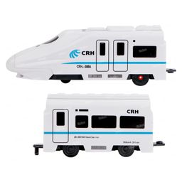 Fiddlerz High Speed Railway Train Toy Car Sound Light EMU Model Train Building Toys- Multicolor image 2