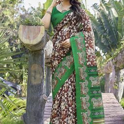 KALINI Brown NA Art Silk Sarees-picture-37