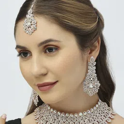 Anouk Rose Gold-Plated Stones-Studded Jewellery Set-picture-37
