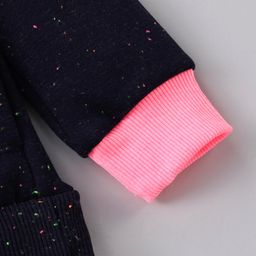 Vitamins Full Sleeves Glow in Dark Sweatshirt Sequins Text Print - Navy image 3