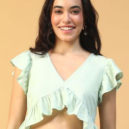 Oxolloxo Women Ruffles Crop Top-image-10