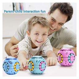AKN TOYS Rotating Spinner Mini Puzzle Ball Toy , Stress Buster Brainstorming Cube L Toys- PACK OF 1- COLOR MAY VARY image 4