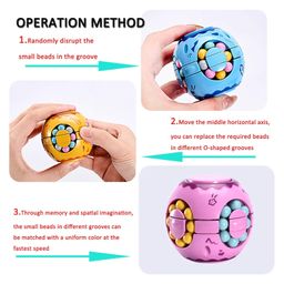 AKN TOYS Rotating Spinner Mini Puzzle Ball Toy , Stress Buster Brainstorming Cube L Toys- PACK OF 1- COLOR MAY VARY image 5