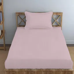 Trance Home Linen Rose 400 TC Single Bedsheet with 1 Pillow Covers-image-10
