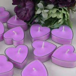 Shraddha Creation Purple 12 pieces Tea Light Candle-32