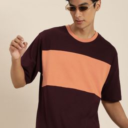 DILLINGER Men Colourblocked Oversized T-shirt-image-70